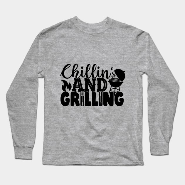 chilling and grilling Long Sleeve T-Shirt by busines_night